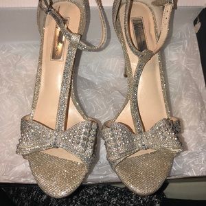 inc international concepts silver sparkly heels